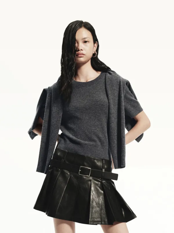 Short Sleeve Wool Top sold by Mo&Co