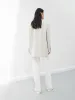 Wool Blend Tailored Blazer with Belt sold by Mo&Co