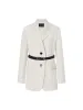 Wool Blend Tailored Blazer with Belt sold by Mo&Co