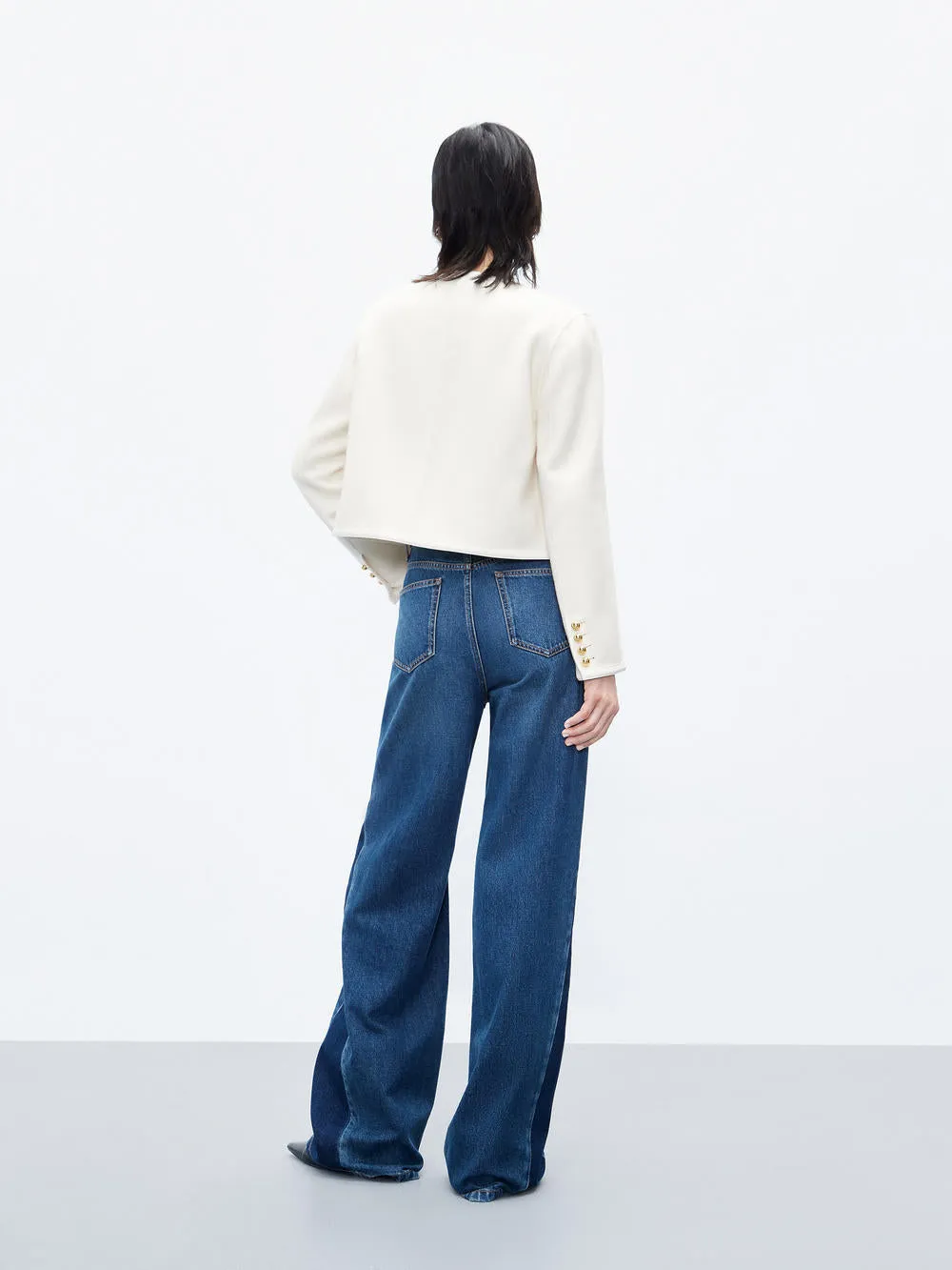 Wool Cropped Jacket sold by Mo&Co product image thumbnail 3