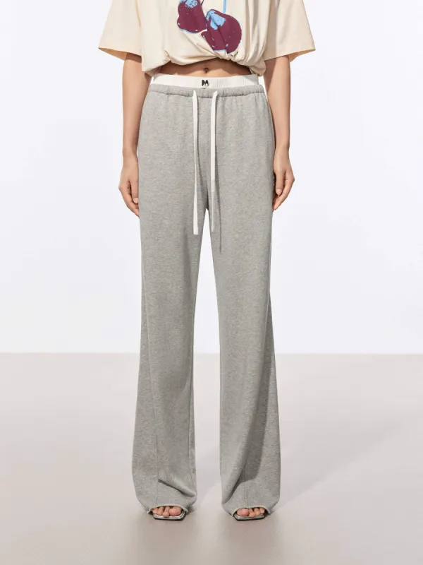 Cotton Contrast Waist Pants sold by Mo&Co