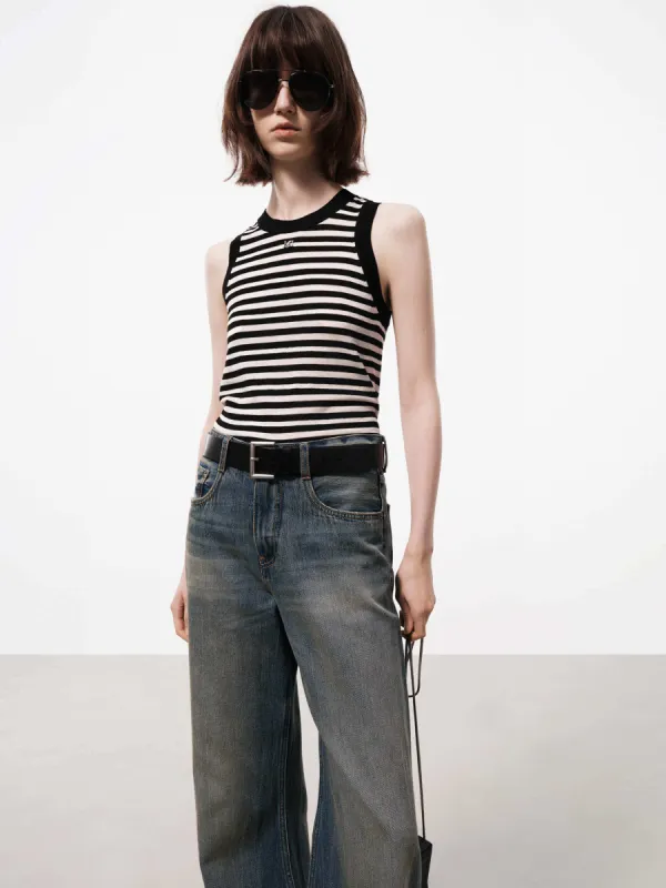 Fitted Striped Tank sold by Mo&Co