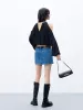 A-line silhouette Denim Skirt sold by Mo&Co