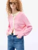 Contrast Details Cropped Cardigan sold by Mo&Co
