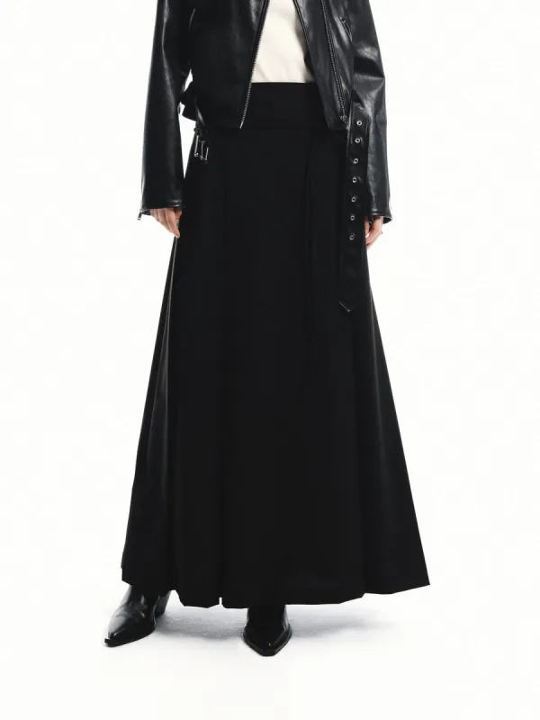 A-line Tie Detail Skirt sold by Mo&Co