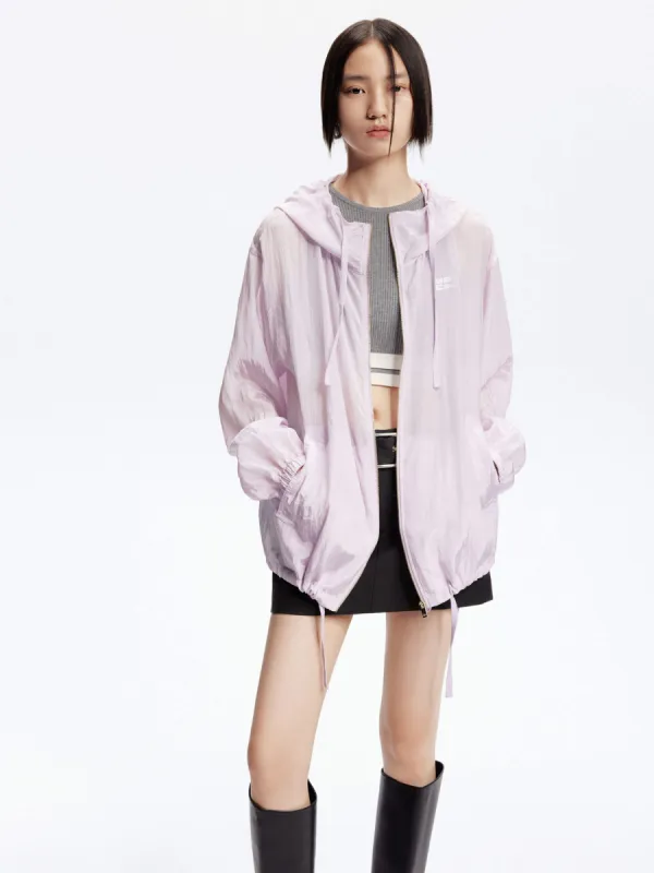 Crinkled Textured Hood Jacket sold by Mo&Co