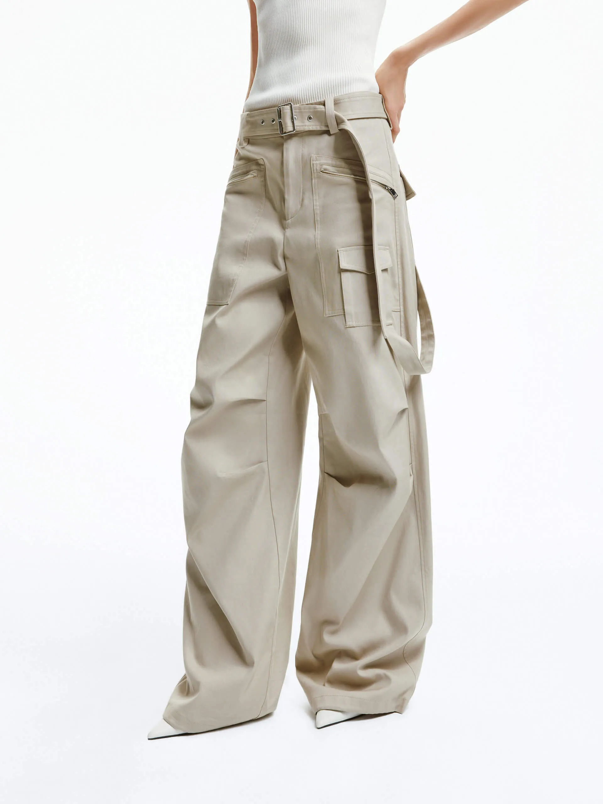 Straight Leg Cargo Pants sold by Mo&Co