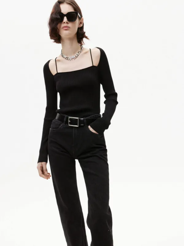 Fine Knitted Scoop Neck Top sold by Mo&Co