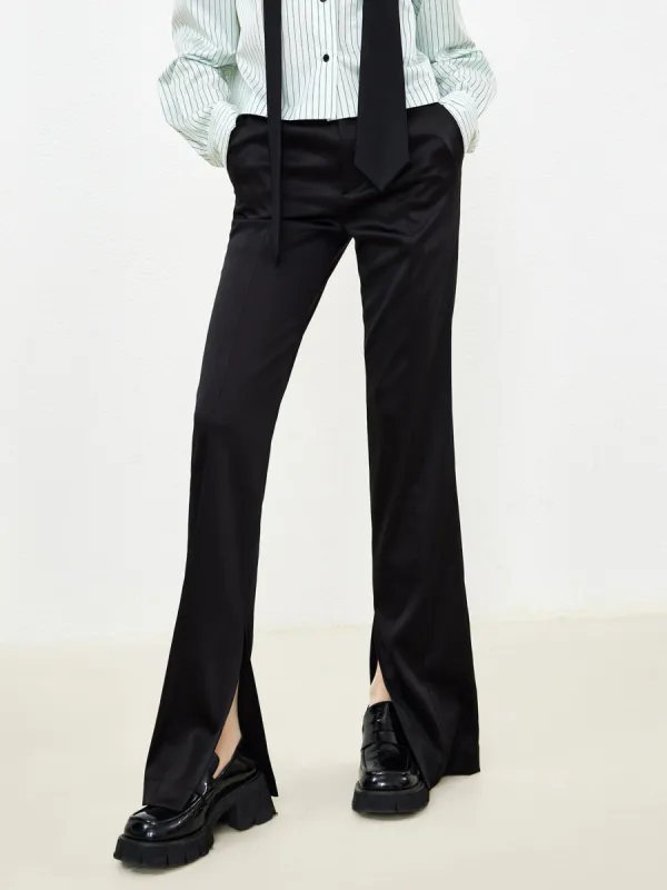 Straight Stretch Slit Pants sold by Mo&Co