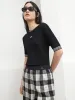 Knitted Embroidered Logo Top sold by Mo&Co