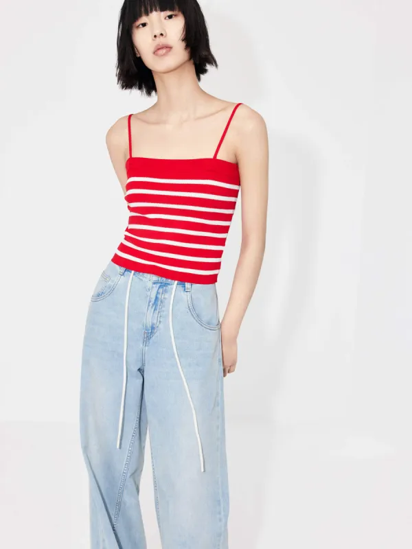 Striped Strap Top sold by Mo&Co
