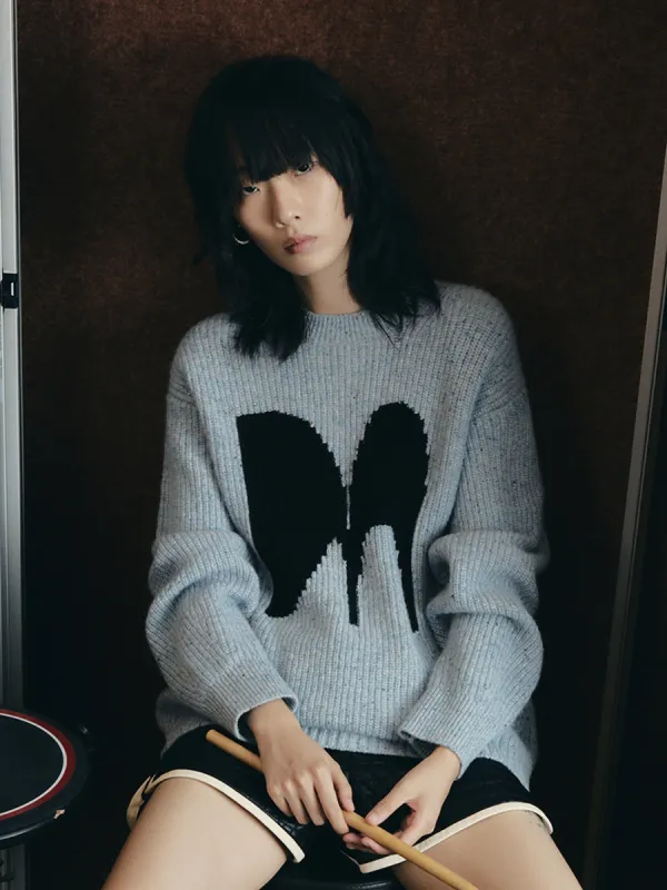 Wool Blend Logo Crewneck Sweater sold by Mo&Co