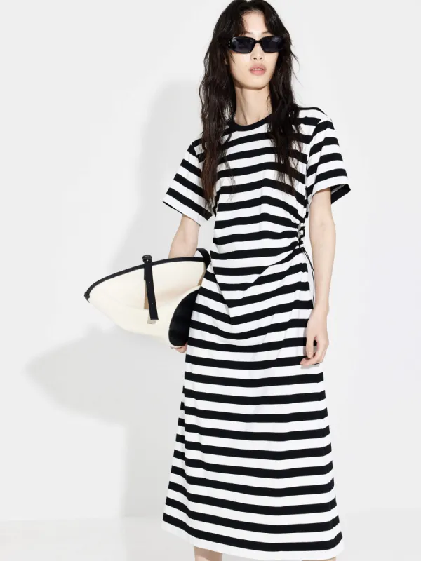 Pleated Side Cotton Dress sold by Mo&Co