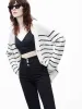 Loose Stripes Knit Cardigan sold by Mo&Co