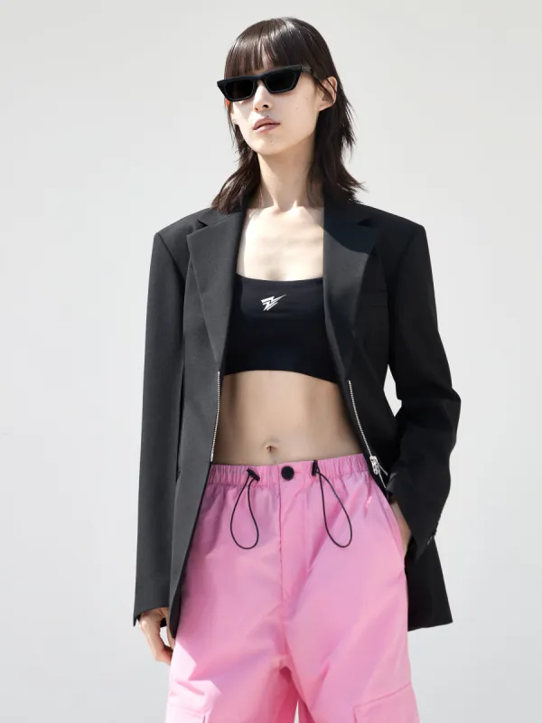 Two Way Zipper Tailored Blazer sold by Mo&Co