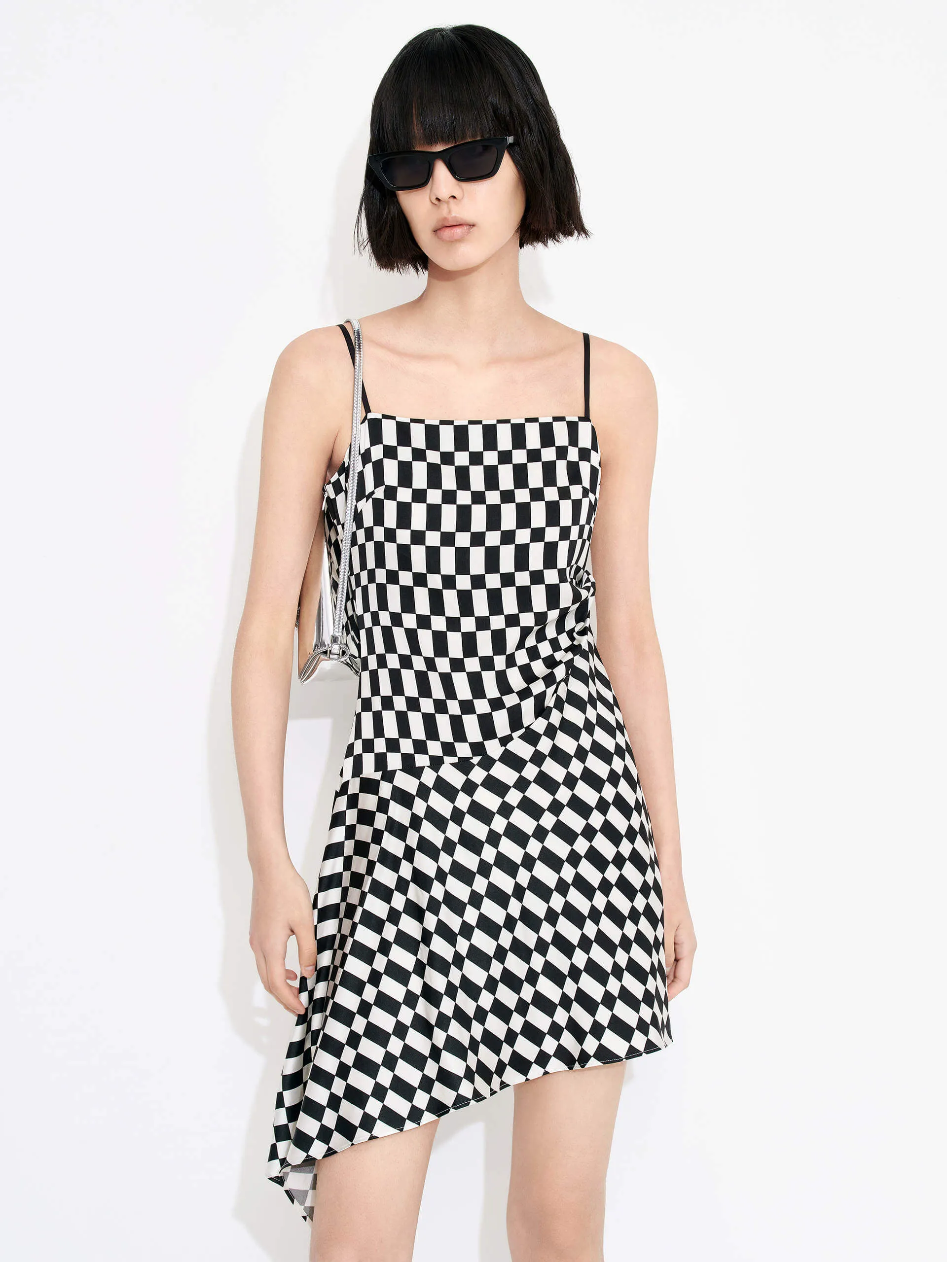 Side Pleated Checked Dress sold by Mo&Co product image thumbnail 5