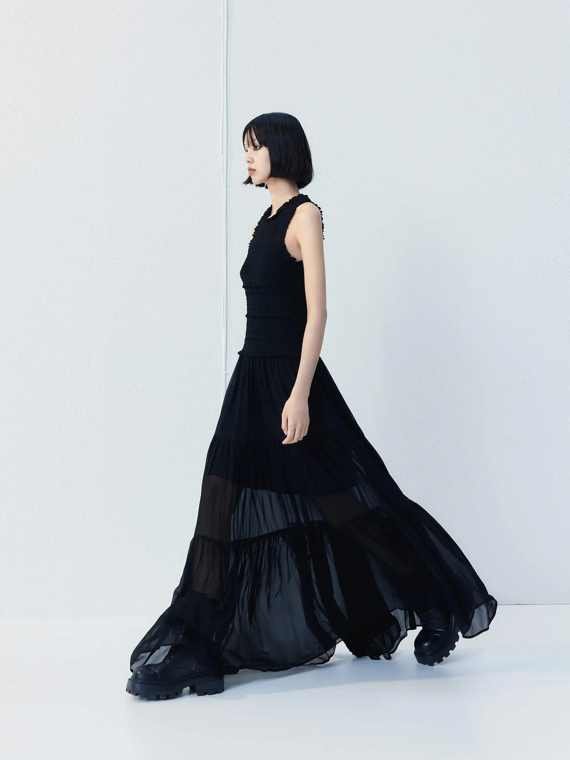 Smocked Maxi Dress sold by Mo&Co product image thumbnail 5