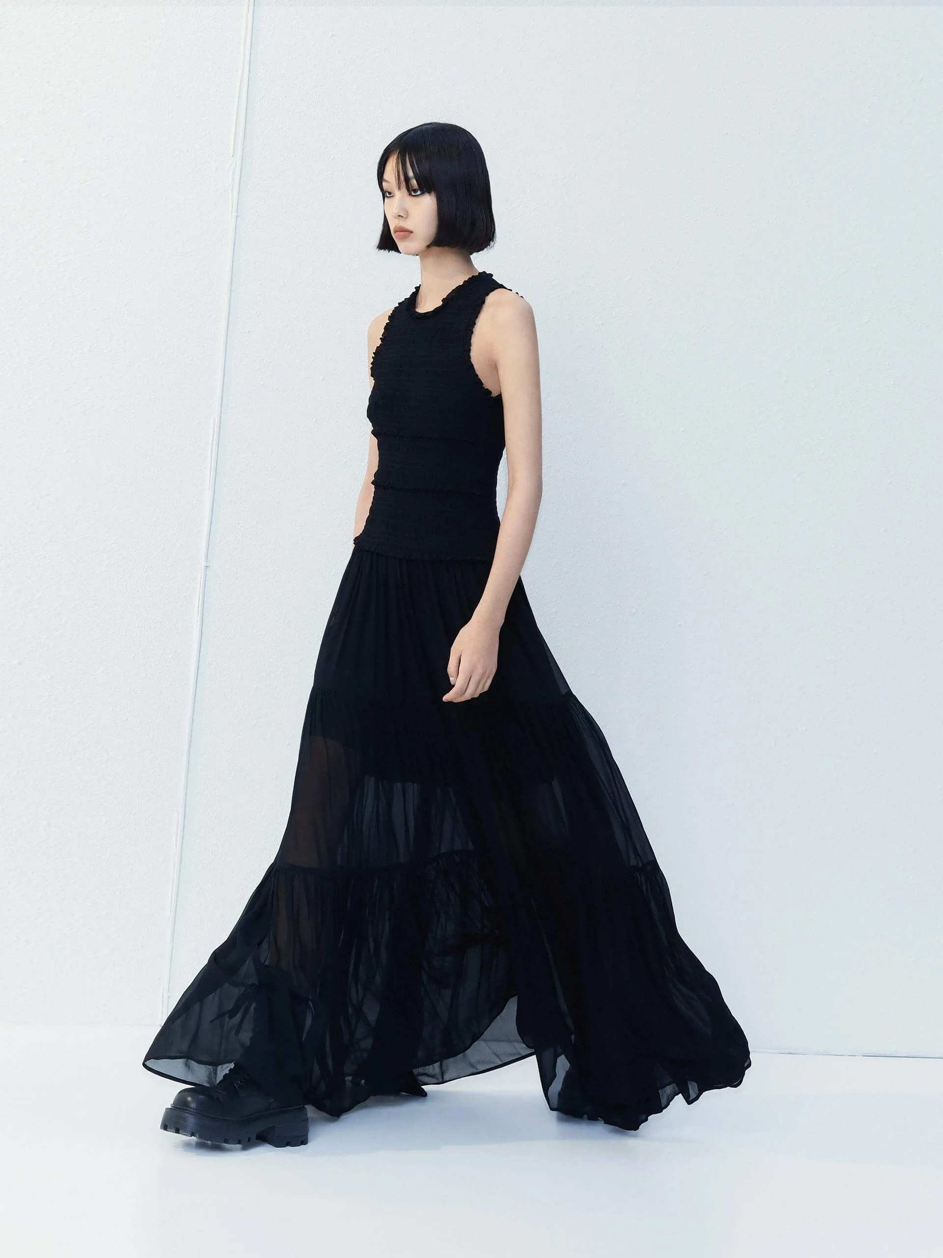 Smocked Maxi Dress sold by Mo&Co product image thumbnail 3