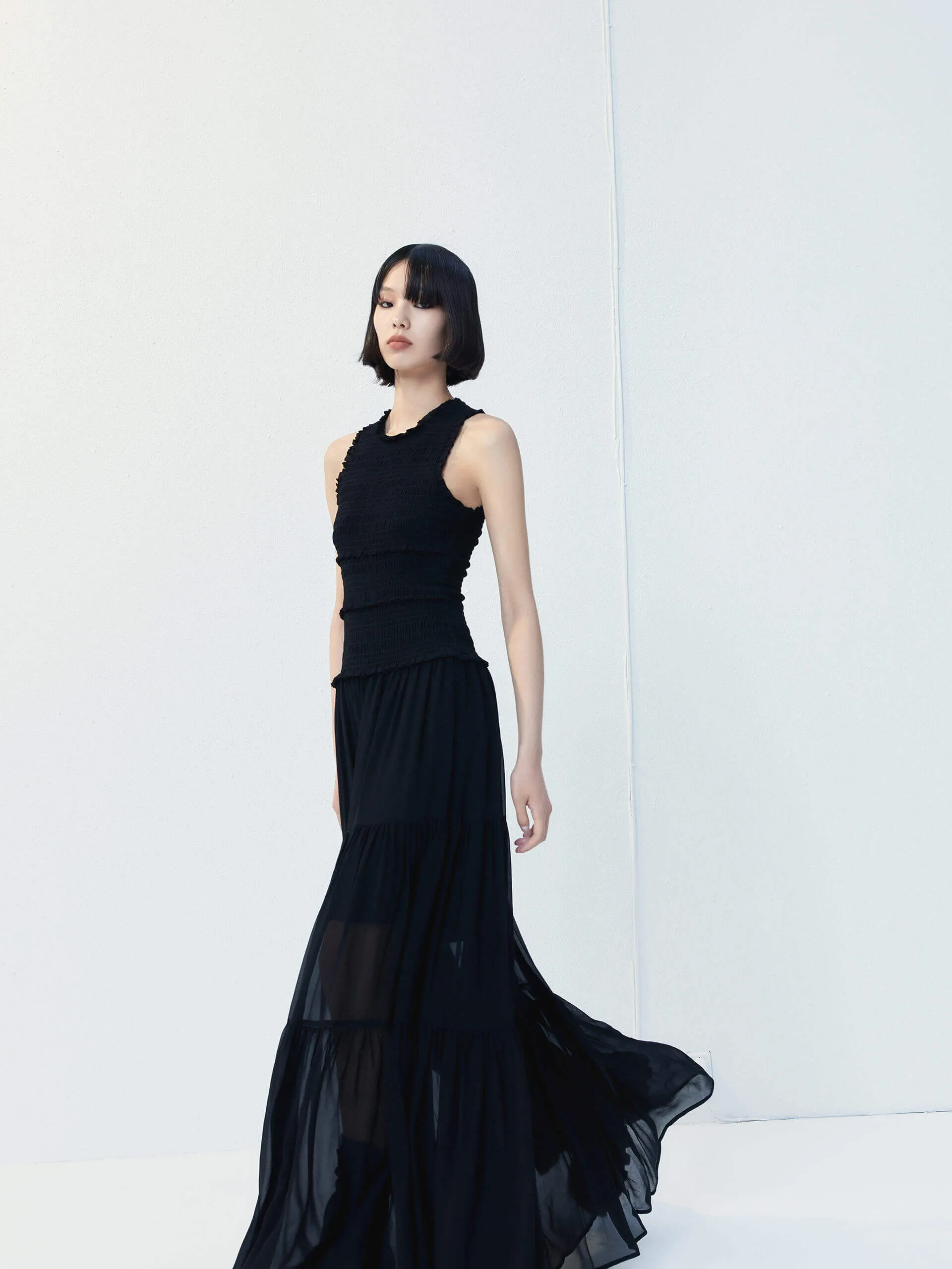 Smocked Maxi Dress sold by Mo&Co product image thumbnail 4