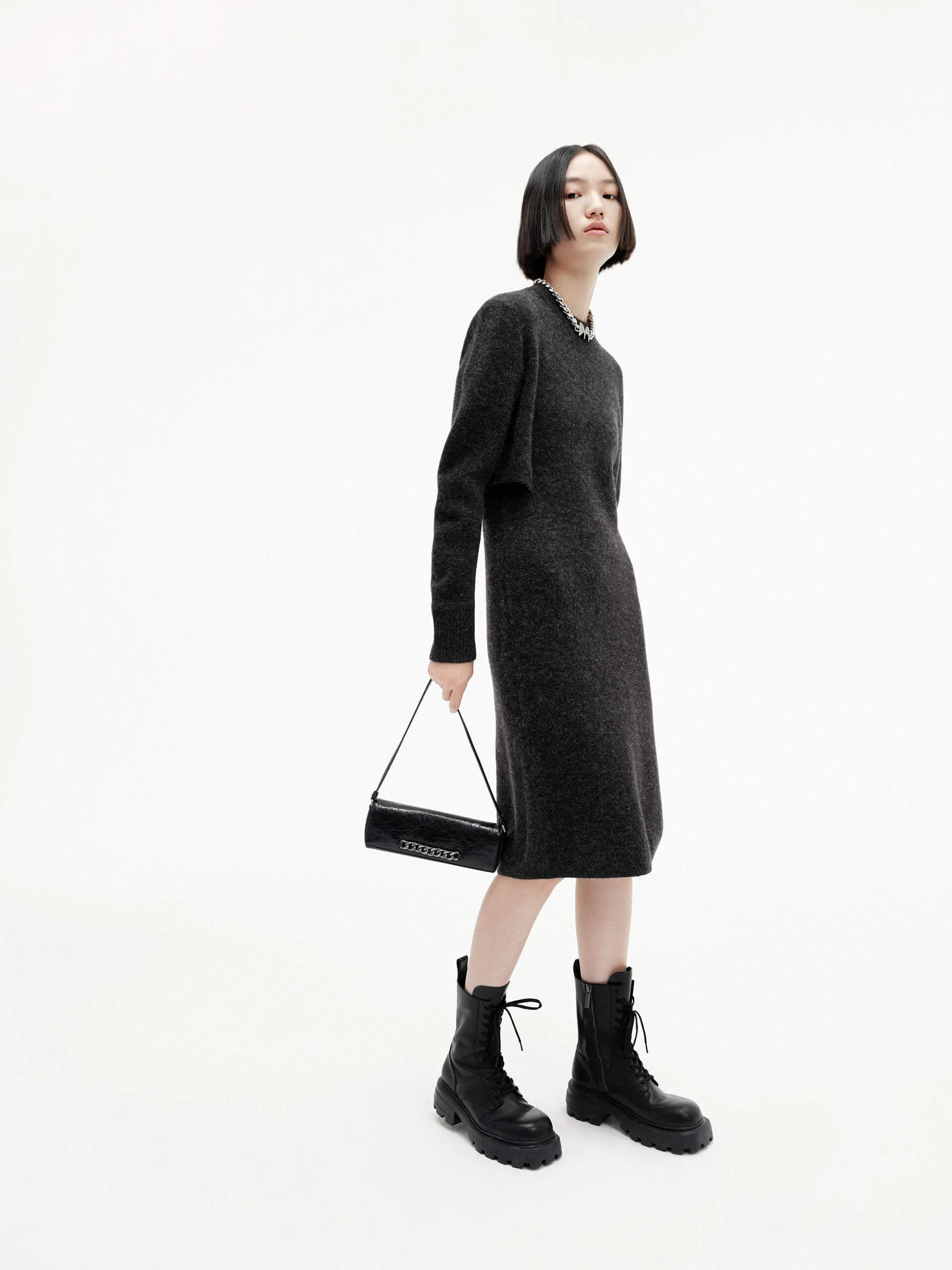 Cutout Waist Mid Dress sold by Mo&Co product image thumbnail 4