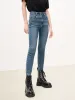 Double Waistline Skinny Cotton Jeans sold by Mo&Co