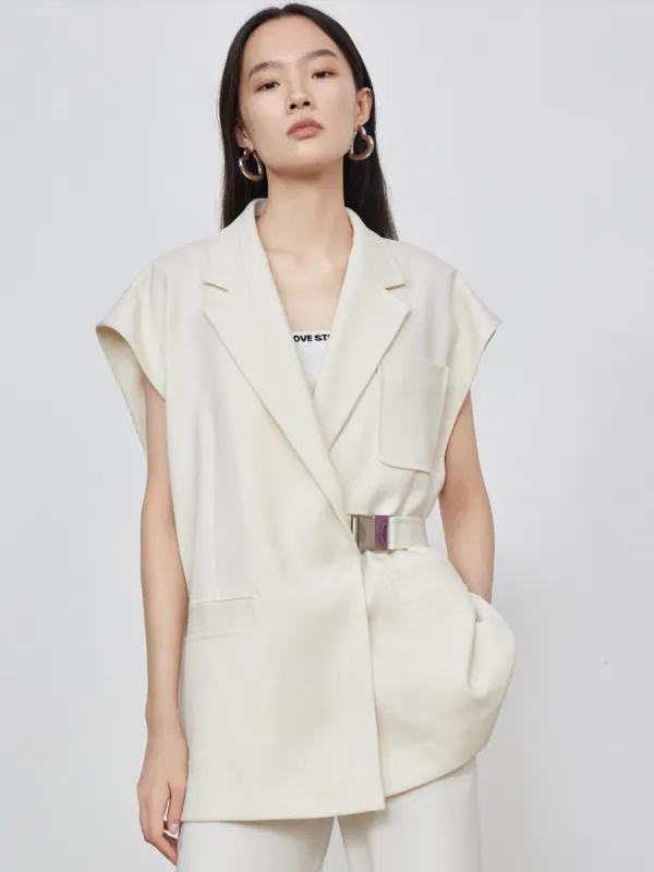 Wool Blend Blazer Waistcoat sold by Mo&Co