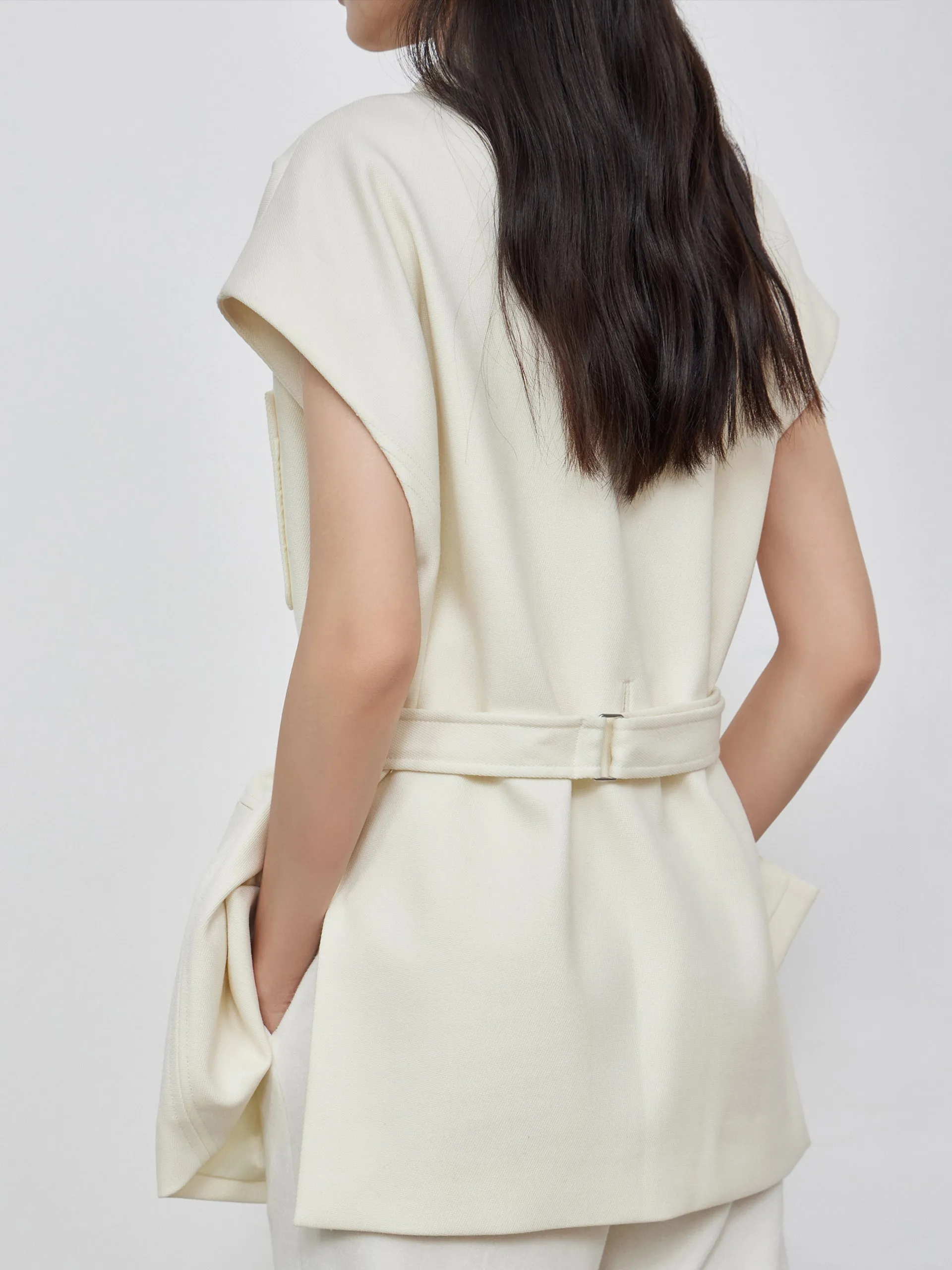 Wool Blend Blazer Waistcoat sold by Mo&Co product image thumbnail 5