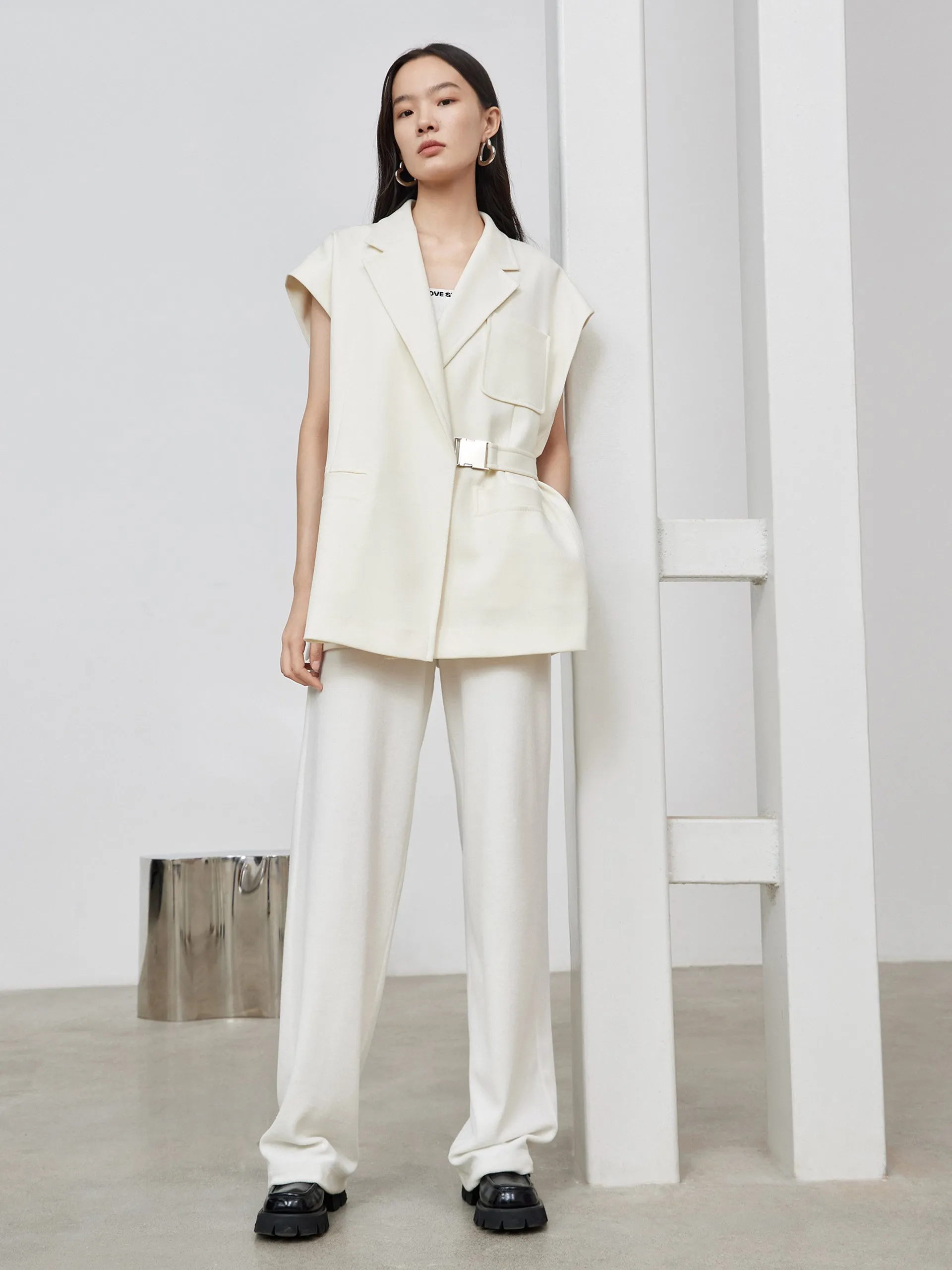 Wool Blend Blazer Waistcoat sold by Mo&Co product image thumbnail 2