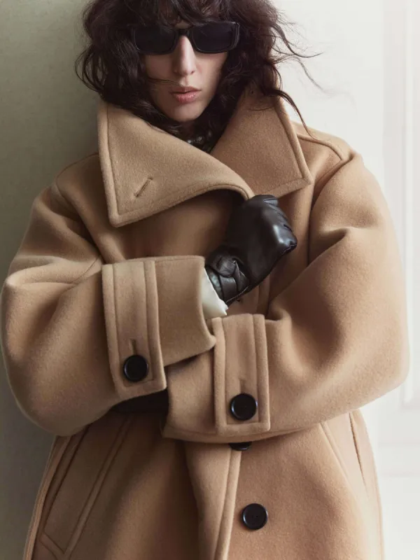 Wide Collar Wool Cashmere Coat sold by Mo&Co