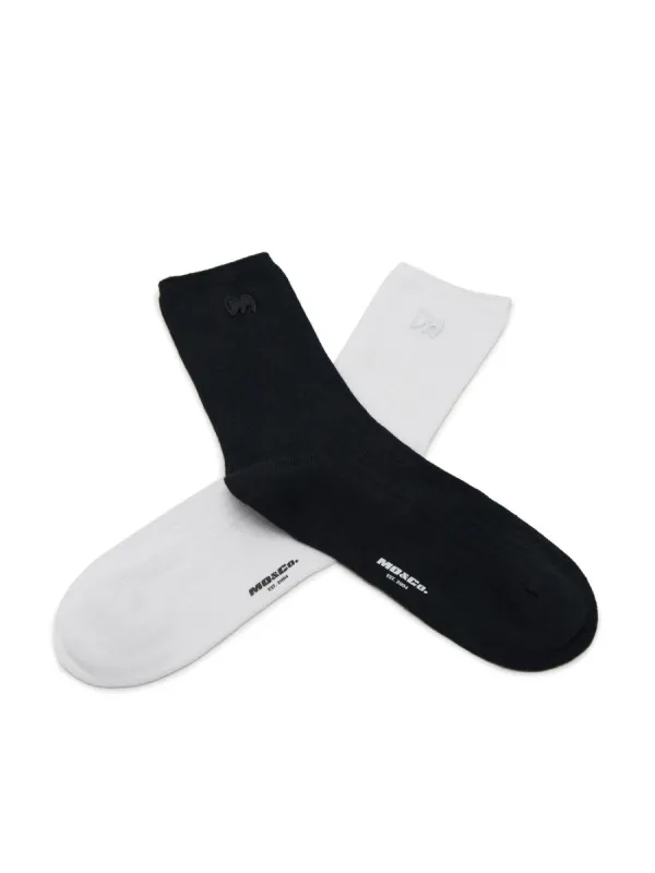 2 Pairs Logo Mid Socks sold by Mo&Co
