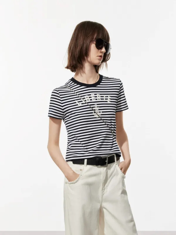 Regular Fit Striped T-shirt sold by Mo&Co