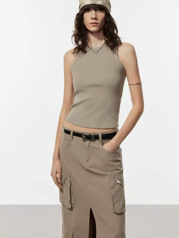 Ribbed Knit Vest Top sold by Mo&Co