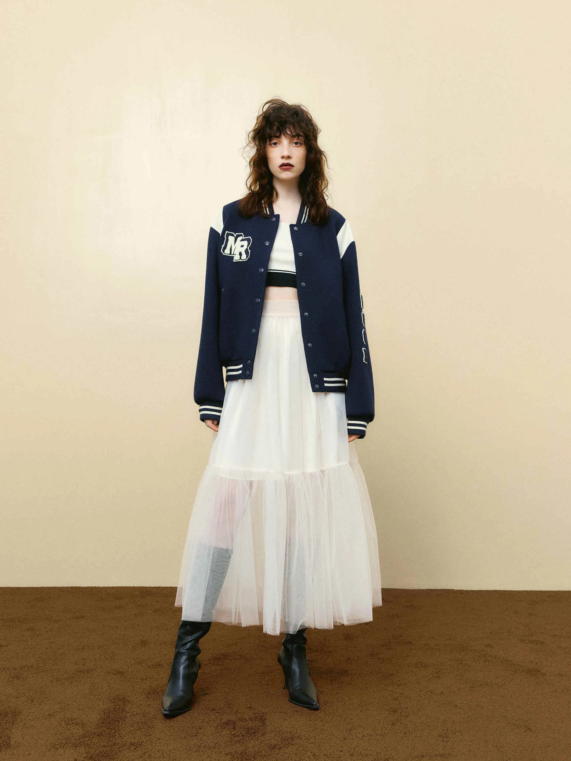 Elastic Tulle Midi Skirt sold by Mo&Co product image thumbnail 2