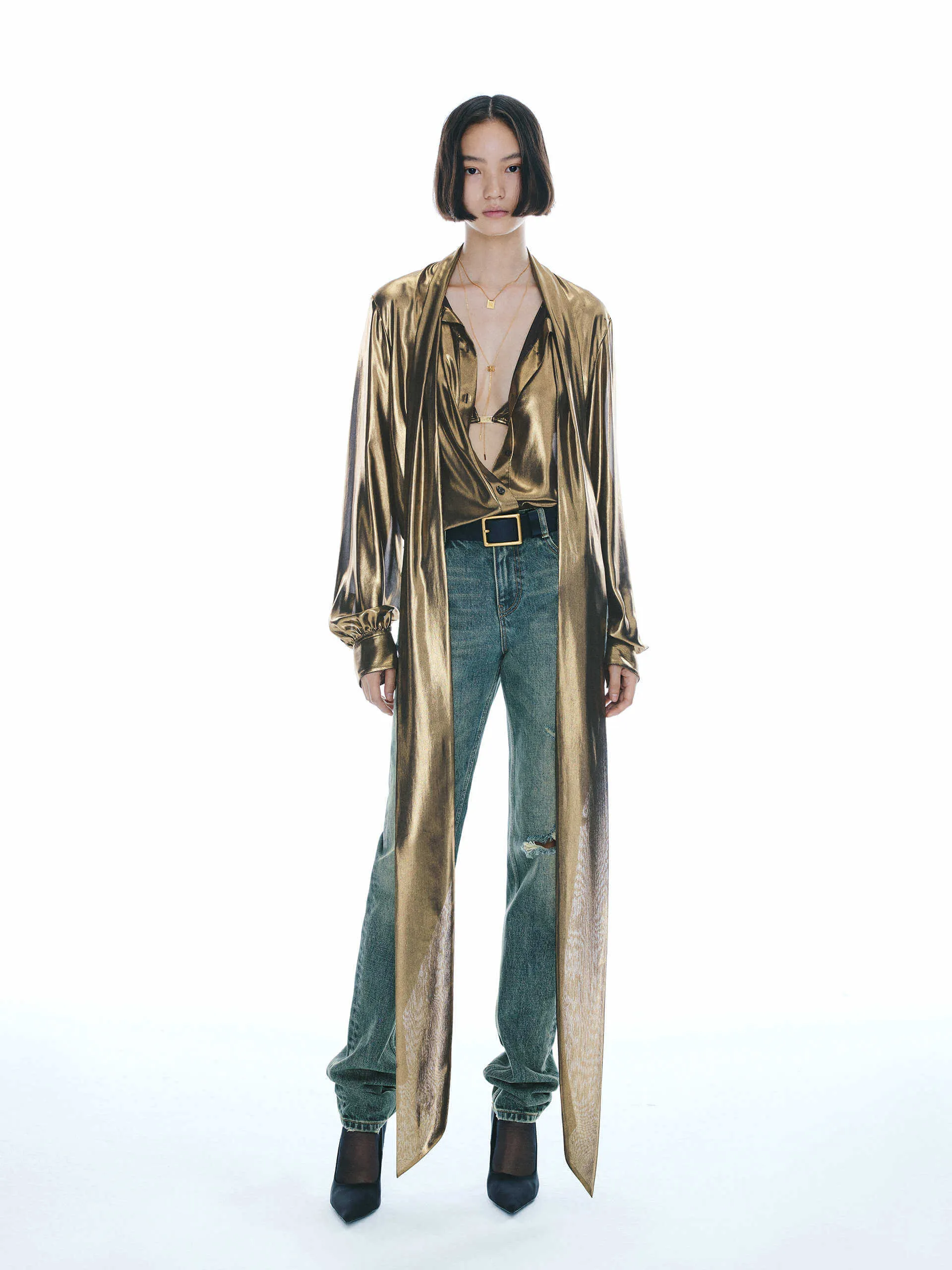 Long Sleeve Tie Blouse sold by Mo&Co product image thumbnail 3