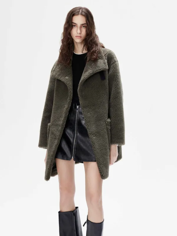 Pocket Detailed Teddy Coat sold by Mo&Co