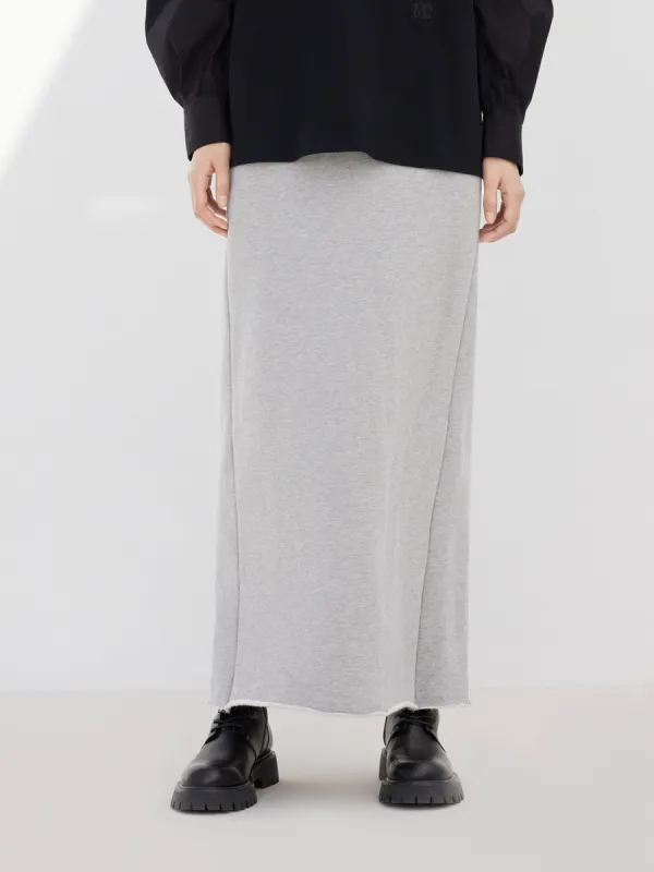 Drawstring Back Slit Maxi Skirt sold by Mo&Co
