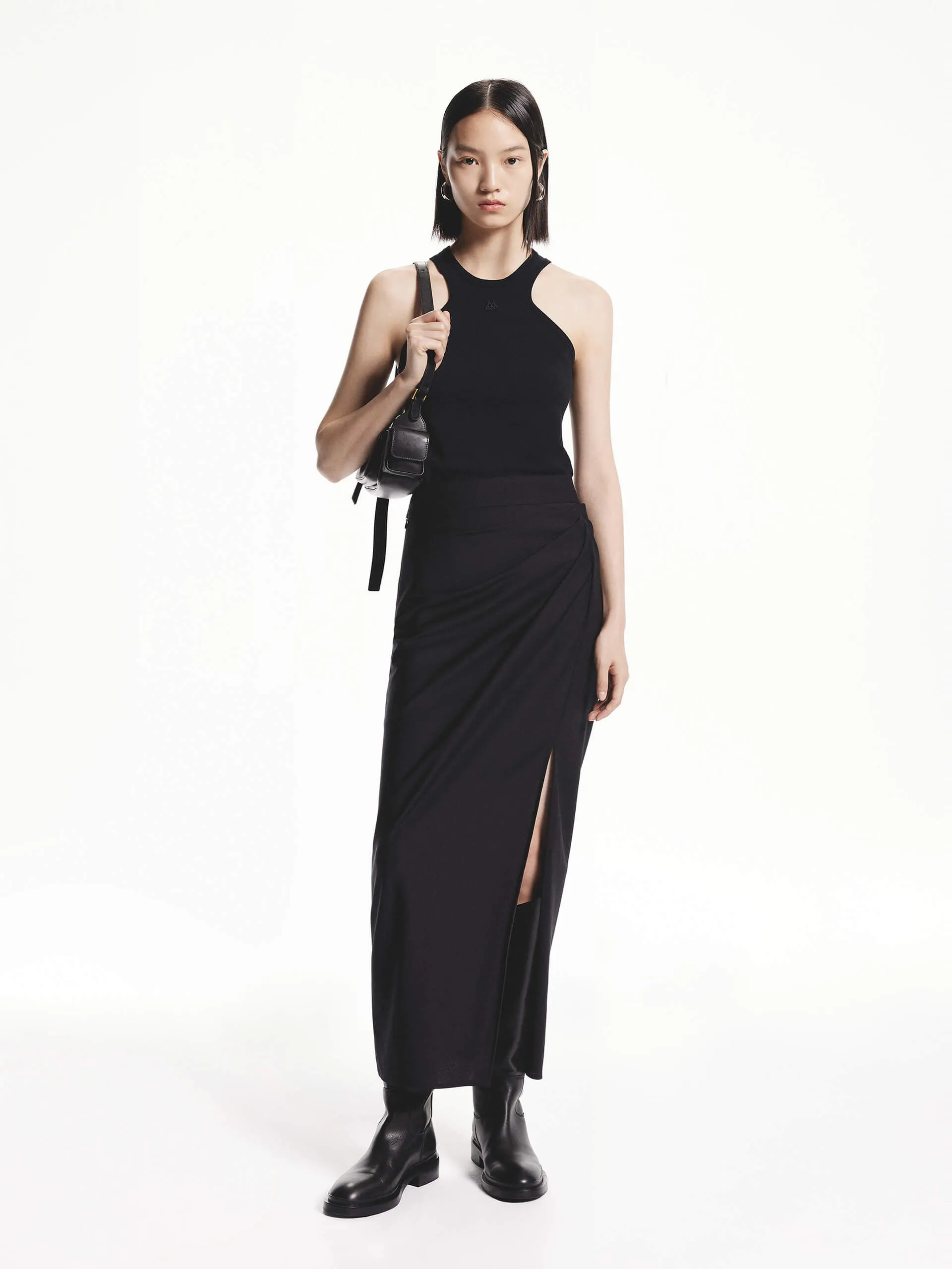 Side Pleated Midi Skirt sold by Mo&Co product image thumbnail 2