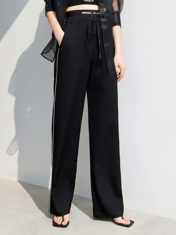 Waistbands Drawstring Straight Pants sold by Mo&Co