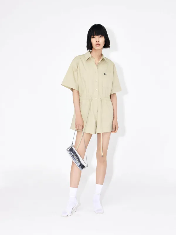 Drawstring Waist Romper sold by Mo&Co