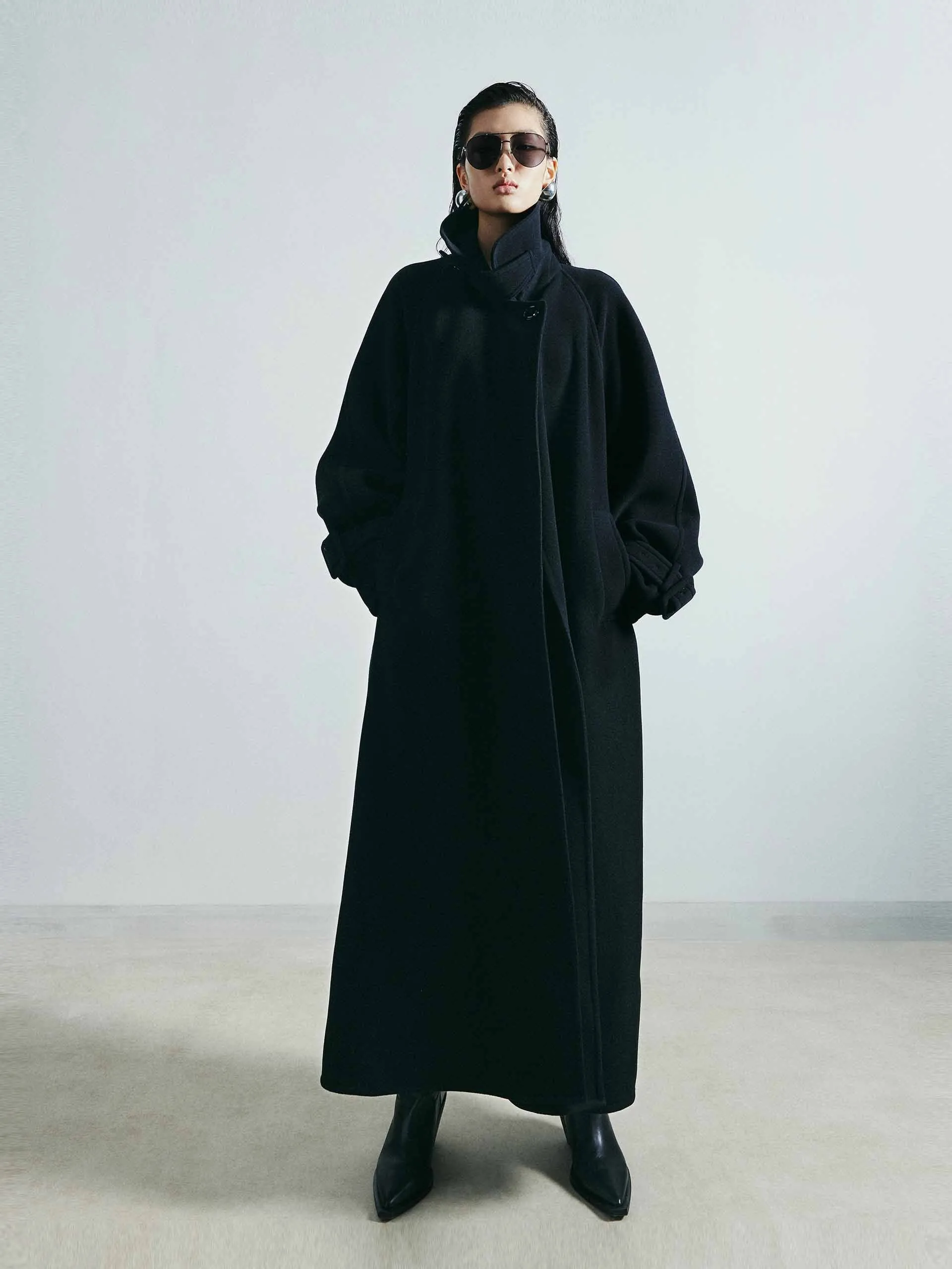 Belted Long Wool Coat sold by Mo&Co product image thumbnail 2