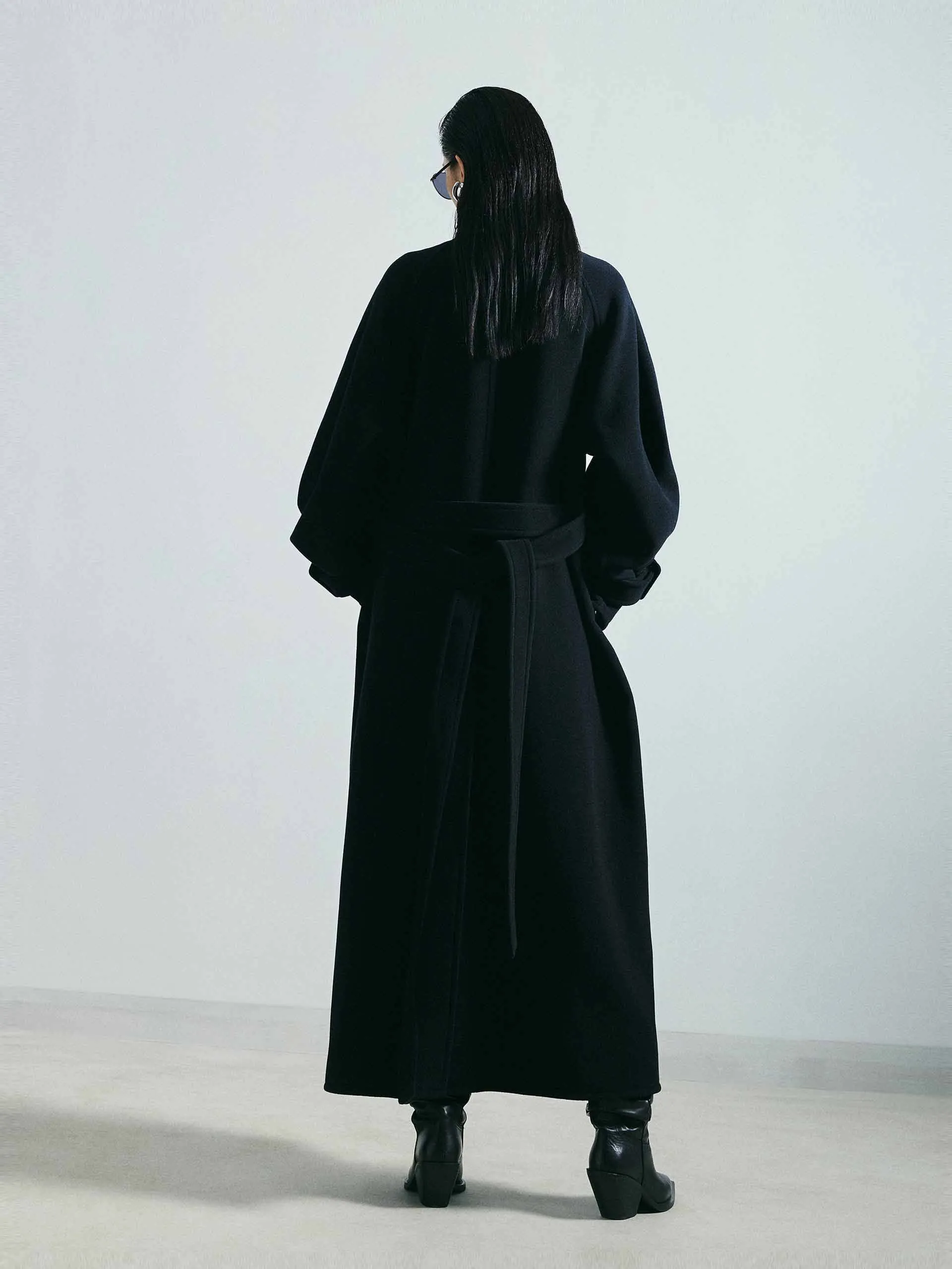 Belted Long Wool Coat sold by Mo&Co product image thumbnail 3