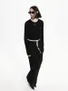 Wool Blend Contrast Pants sold by Mo&Co