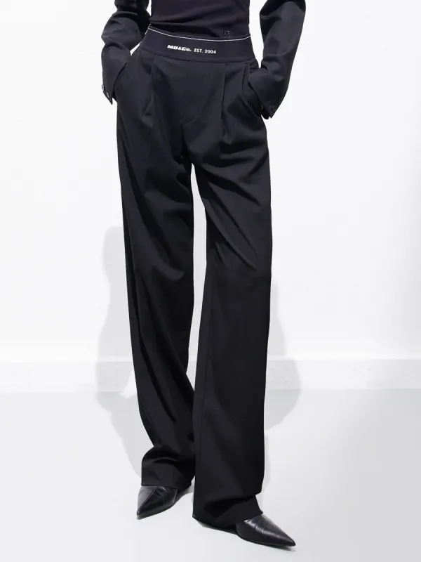 Elasticated Waist Straight Trousers sold by Mo&Co