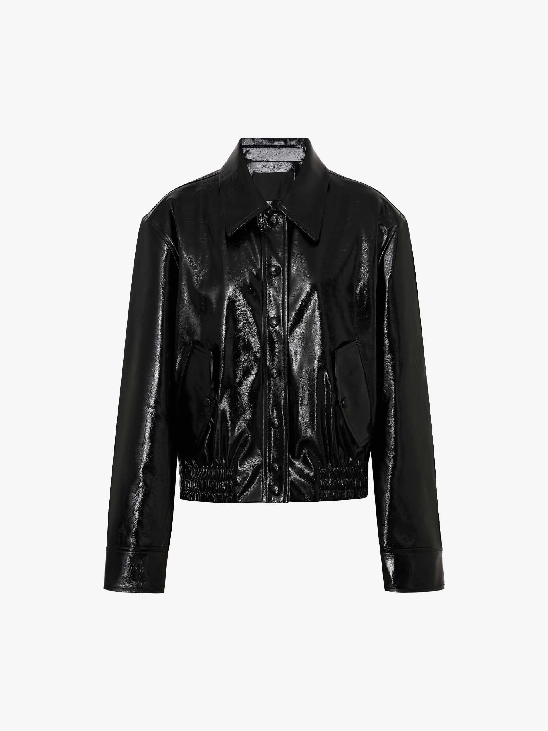Snap Button Leather Jacket sold by Mo&Co product image thumbnail 5