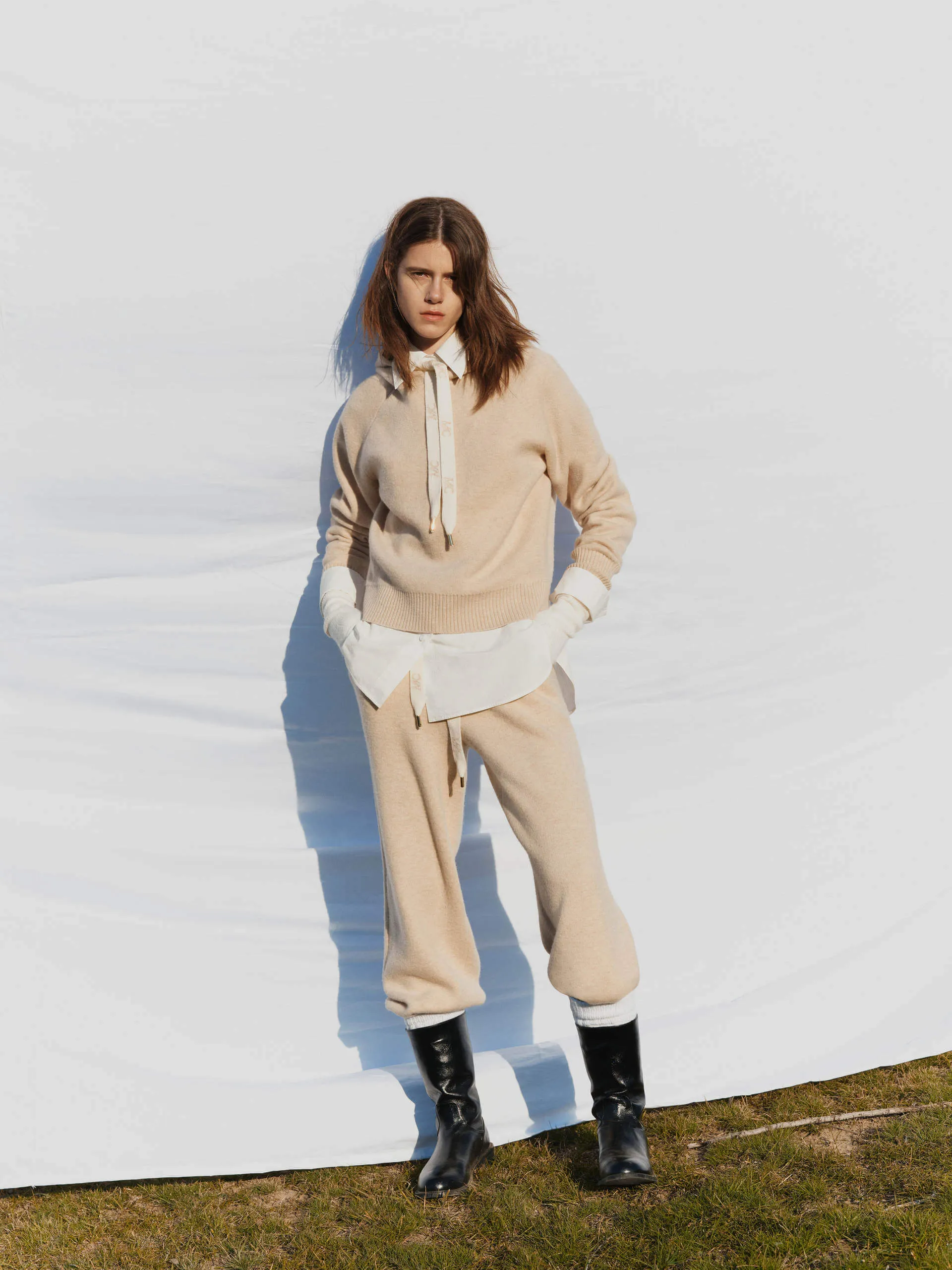 Hooded Knitted Sweater sold by Mo&Co