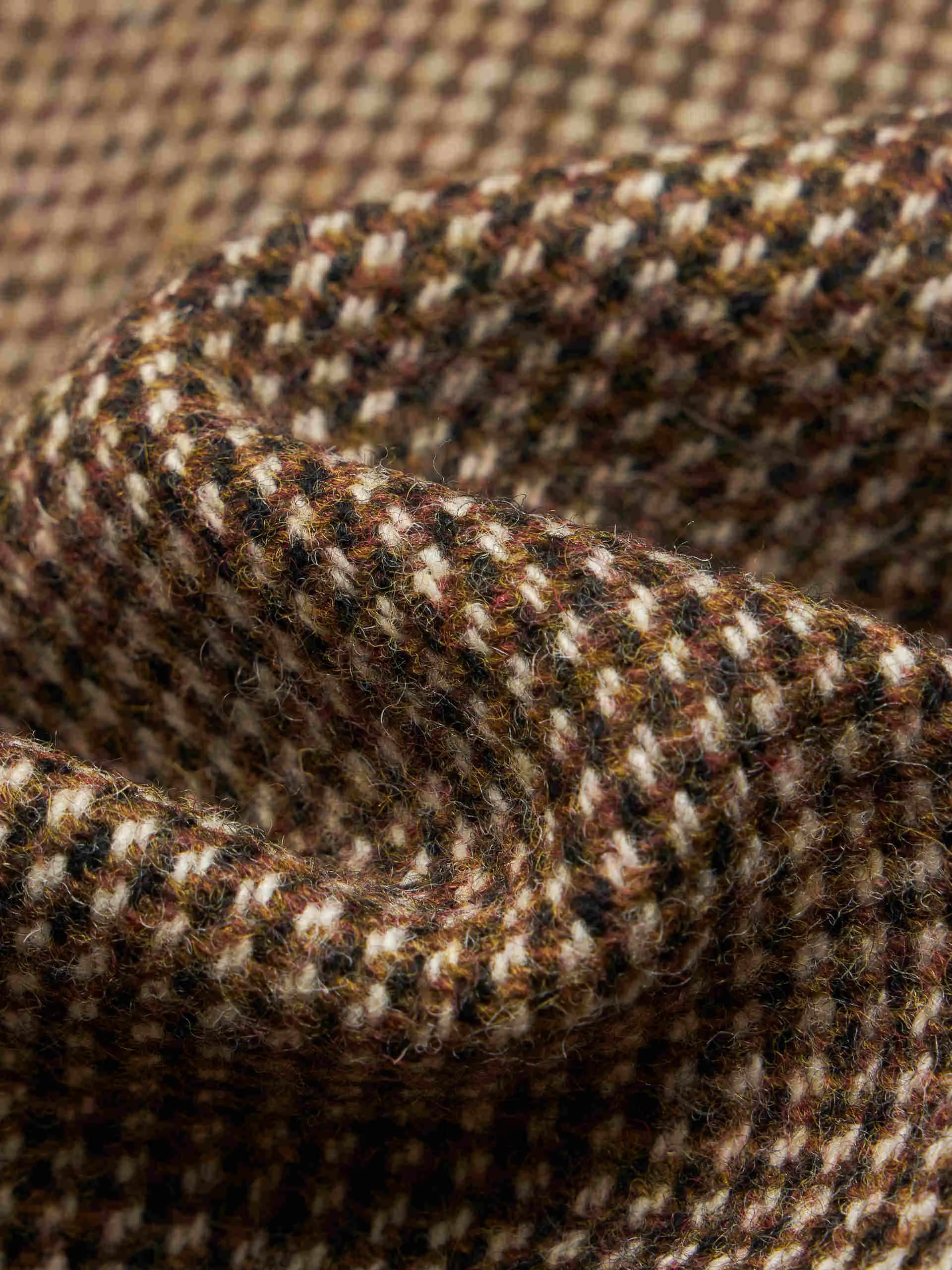 Checkered Cropped Wool Jacket sold by Mo&Co product image thumbnail 4