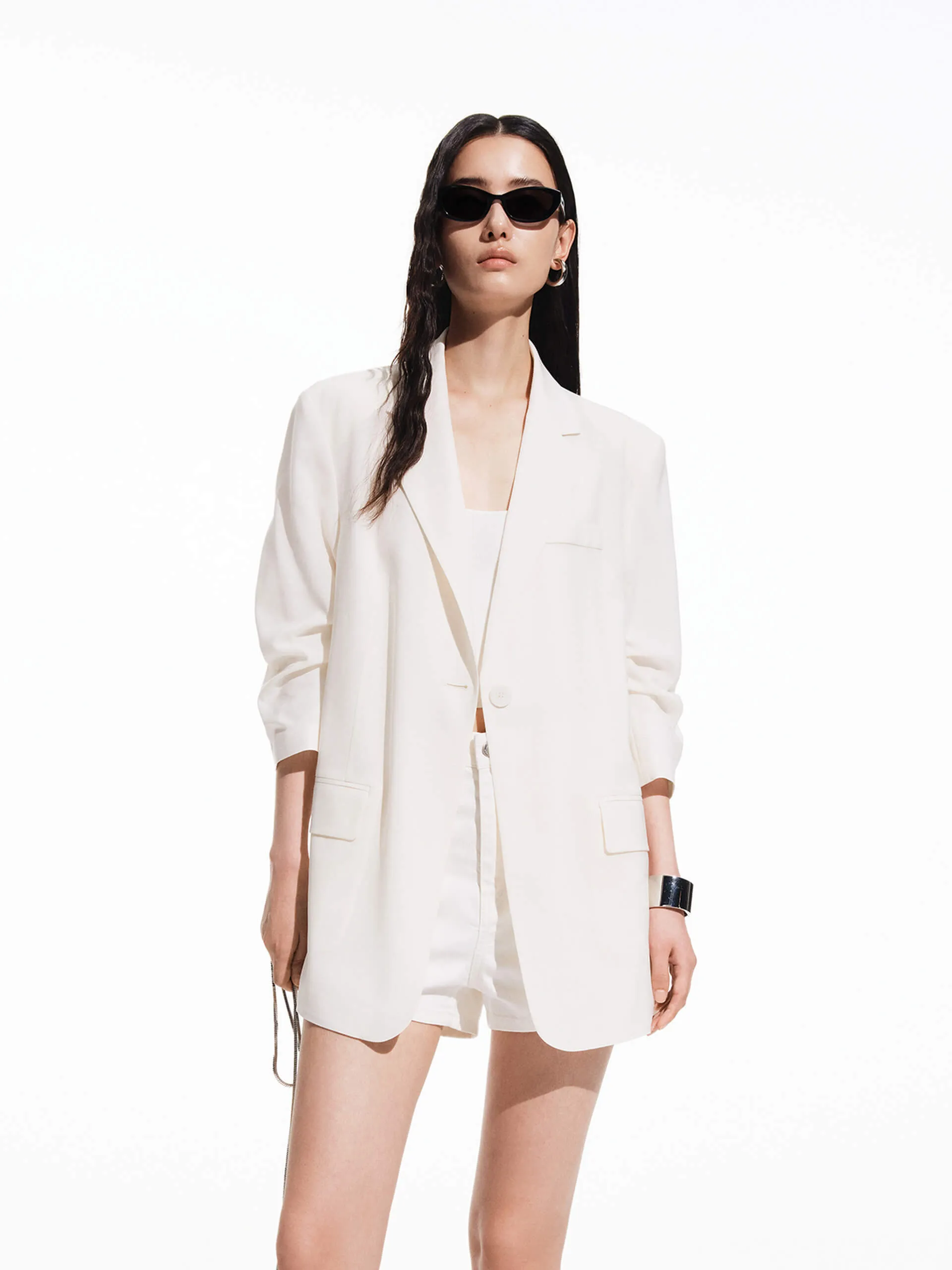 Panelled Detail Tailored Blazer sold by Mo&Co