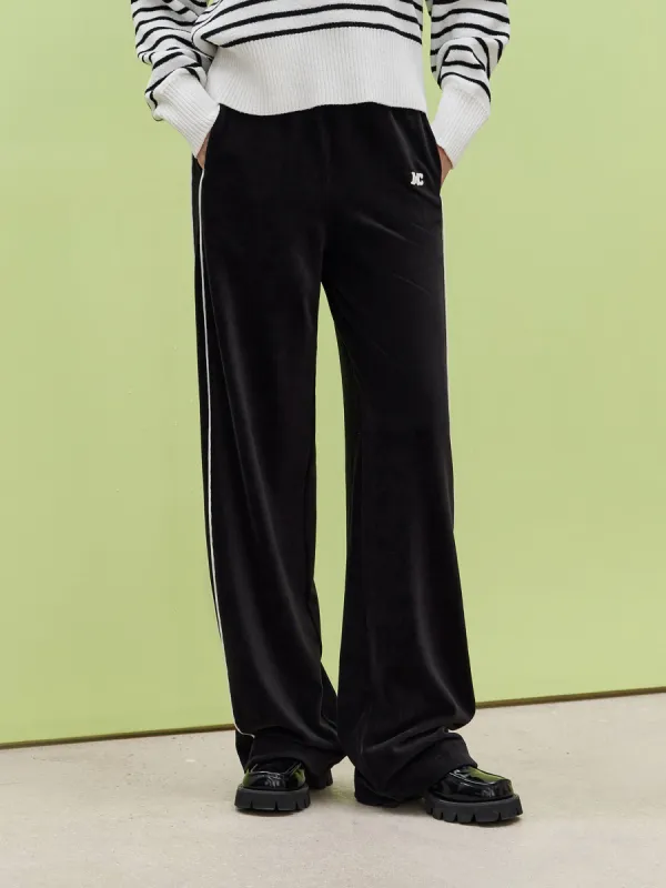 Contrast Straight Leg Casual Pants sold by Mo&Co