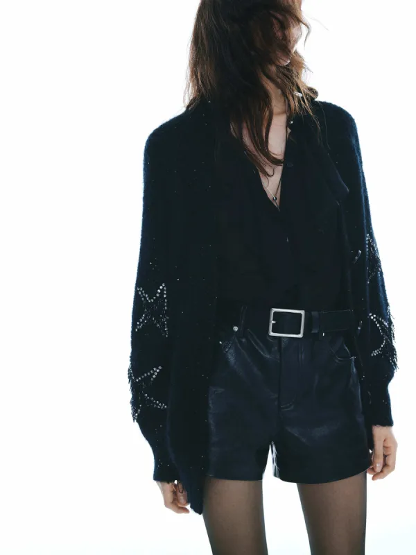 Oversized Fuzzy Cardigan sold by Mo&Co