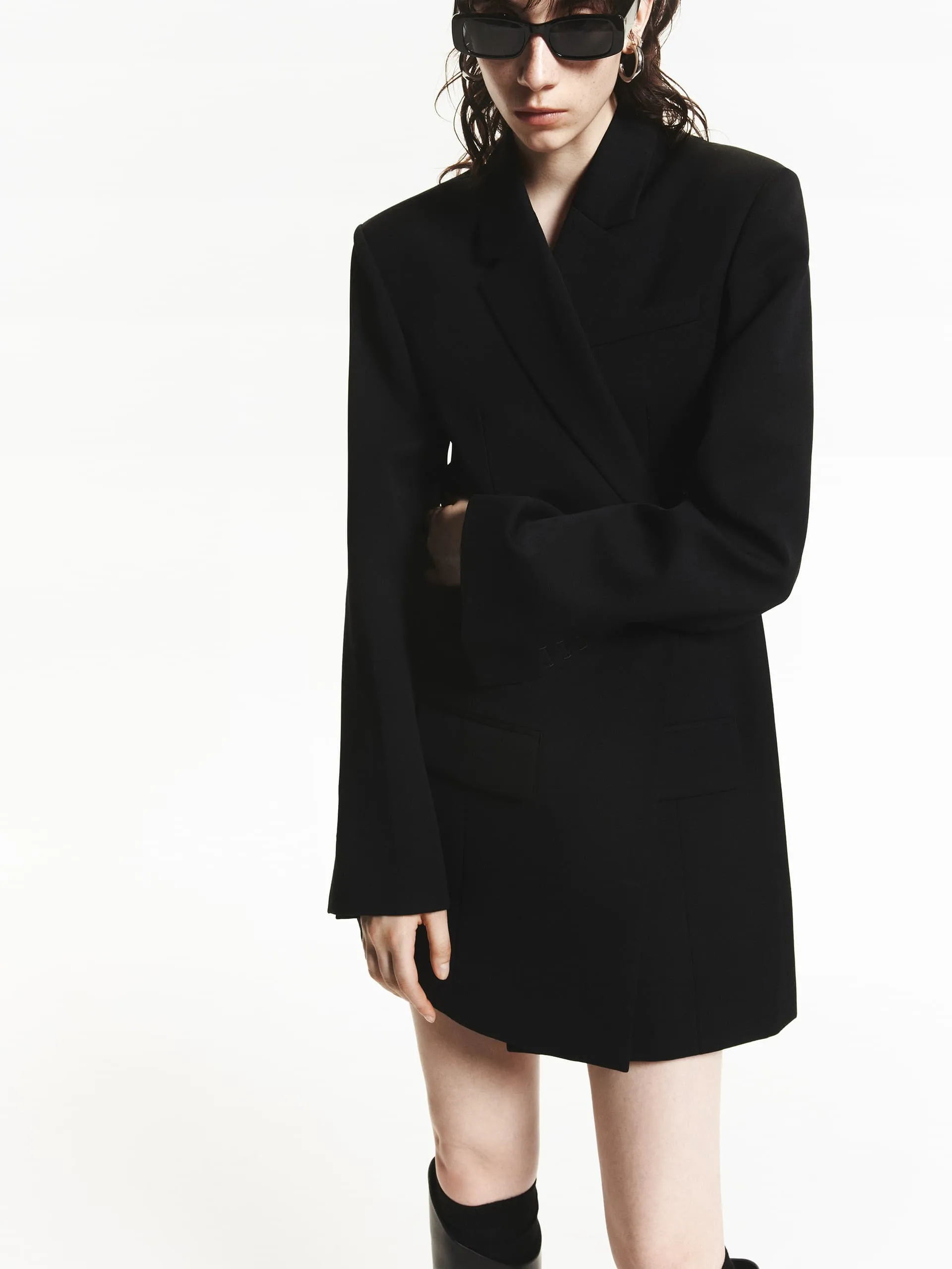 Wool Blend Long Blazer sold by Mo&Co product image thumbnail 2